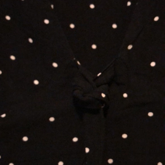 FREE PEOPLE- Polkadot 3/4 Sleeve V Neck Dress - Picture 4 of 8